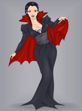 Pin-Up Girl Vampire clipart