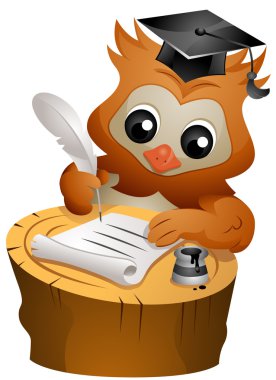 Owl Quill clipart