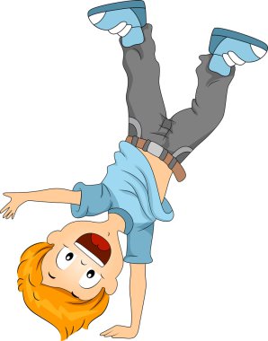 Cartwheel Kid clipart