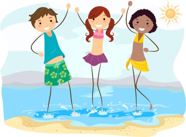 Beach Friends clipart