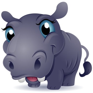 Baby Hippo clipart