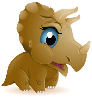 Baby Triceratops clipart