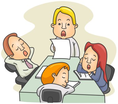 Bored Meeting clipart