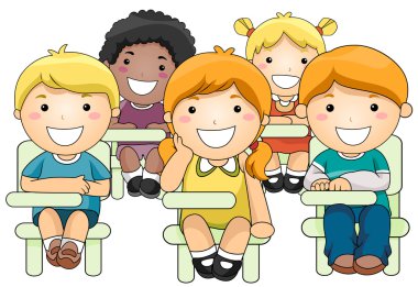 Kids Attending Class clipart