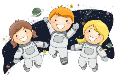 Astronaut Kids clipart