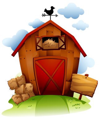 Barn with Haystack clipart