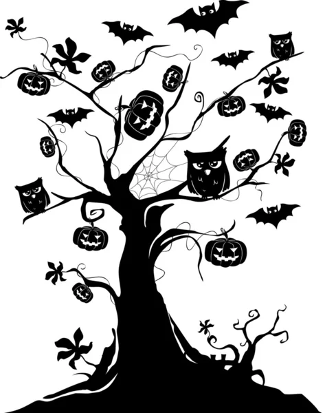 Halloween drzewo — Zdjęcie stockowe