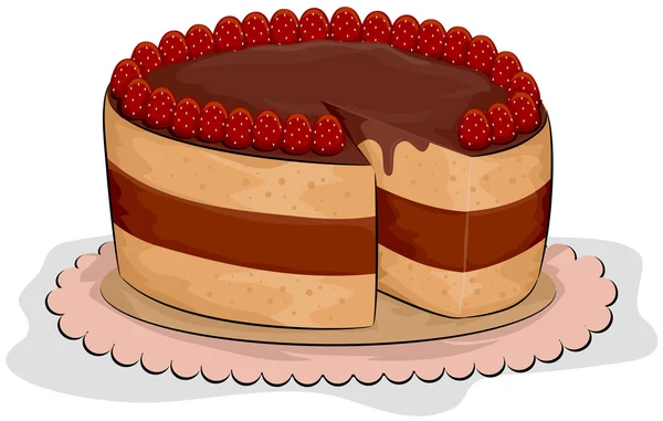 Choco Strawberry Cake — Stock Photo, Image
