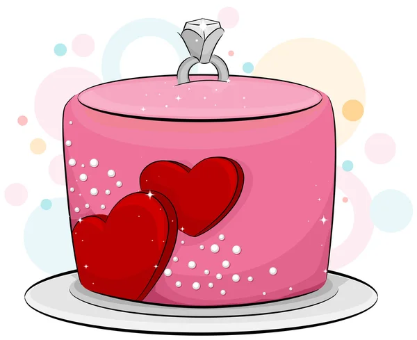 Engagement Cake — Stock Photo, Image