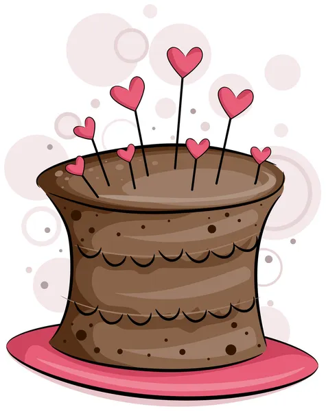 バレンタインのケーキ — ストック写真