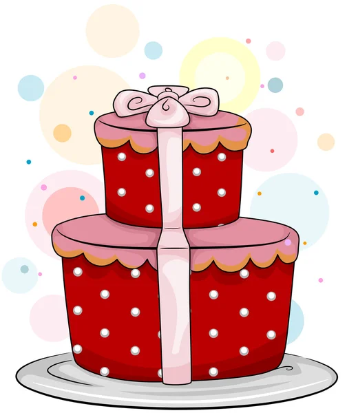 Geschenk-vormige taart — Stockfoto
