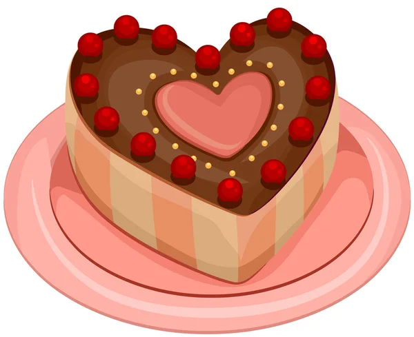 Σχήμα καρδιάς τούρτα — Φωτογραφία Αρχείου