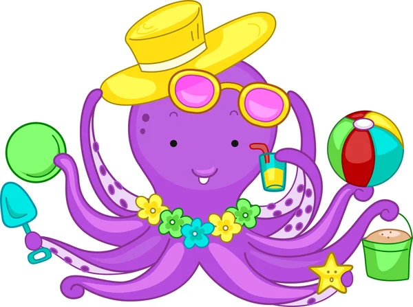 Praia Octopus — Fotografia de Stock