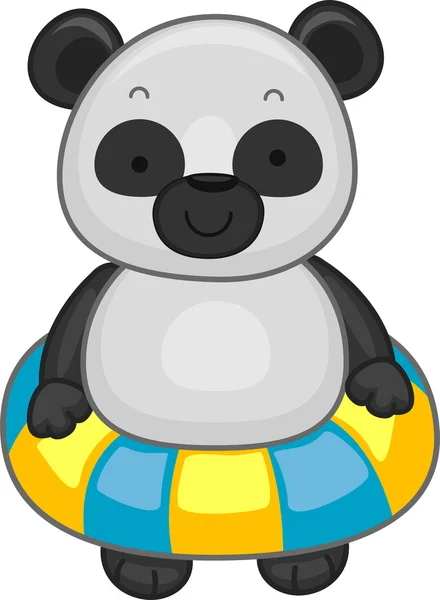Панда с флотационным устройством — стоковое фото