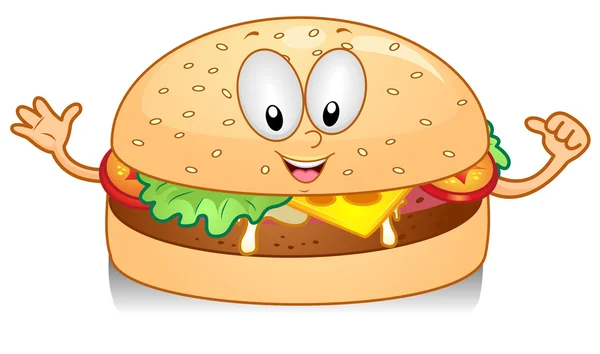 Cheeseburger χειρονομία — Φωτογραφία Αρχείου
