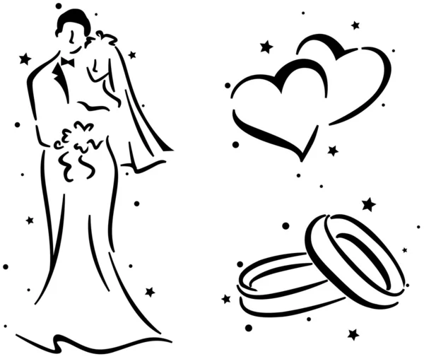 Matrimonio Stencil — Foto Stock