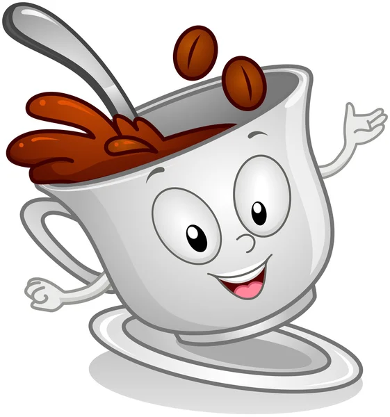 Kaffeetrinken mit Bohnen — Stockfoto