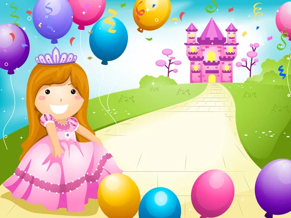 Criança vestida com um traje de princesa — Fotografia de Stock