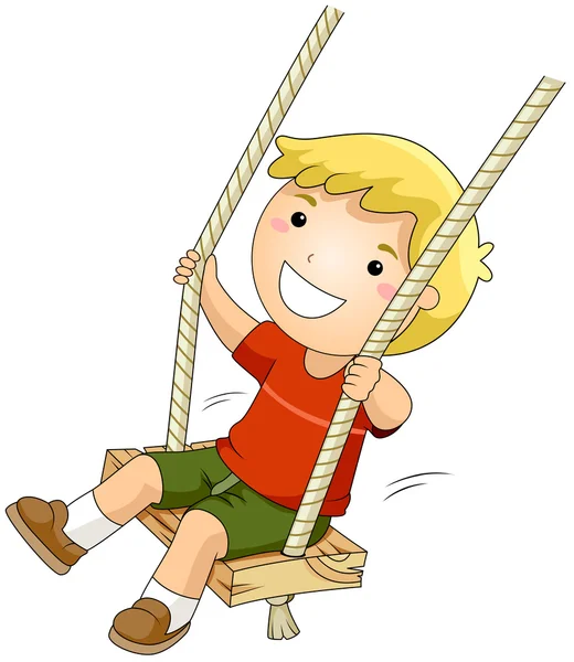 Kid on a Swing — Stock Photo, Image