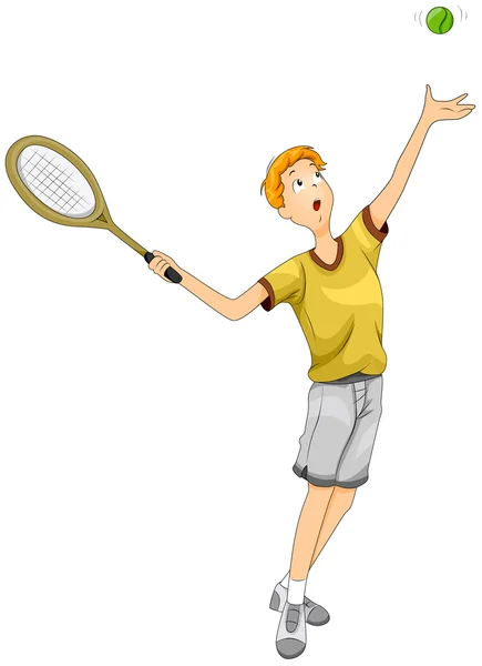 Adolescente jugando al tenis — Foto de Stock