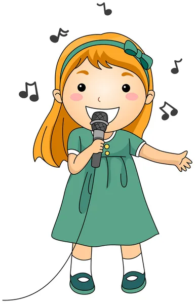 Dziecko śpiewa — Zdjęcie stockowe