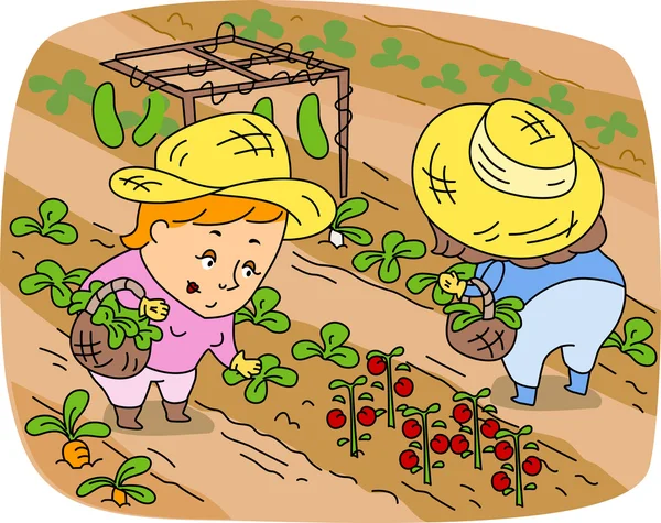 Werknemers in de landbouw — Stockfoto