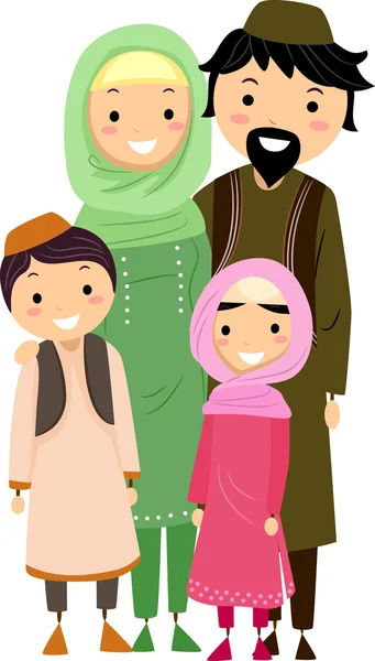Muszlim család — Stock Fotó