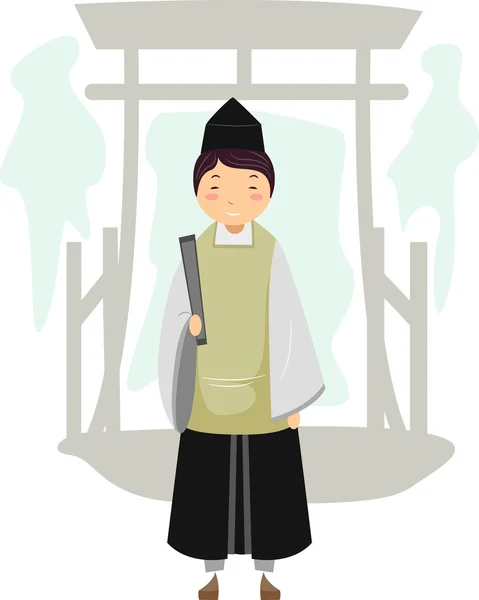 Shinto präst — Stockfoto