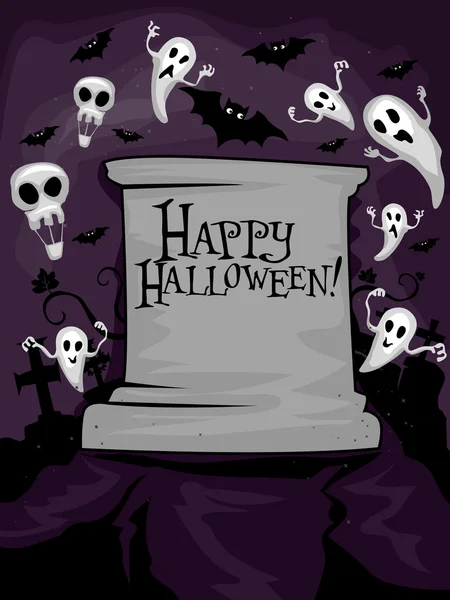Halloween grafsteen — Stockfoto