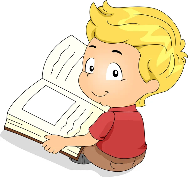 Kid läsning — Stockfoto