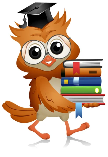 Owl Books — Stock Photo, Image