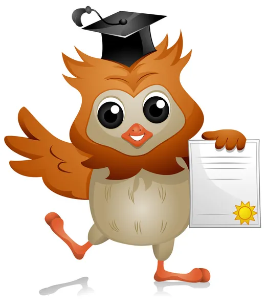 Owl Diploma — Stock Photo, Image