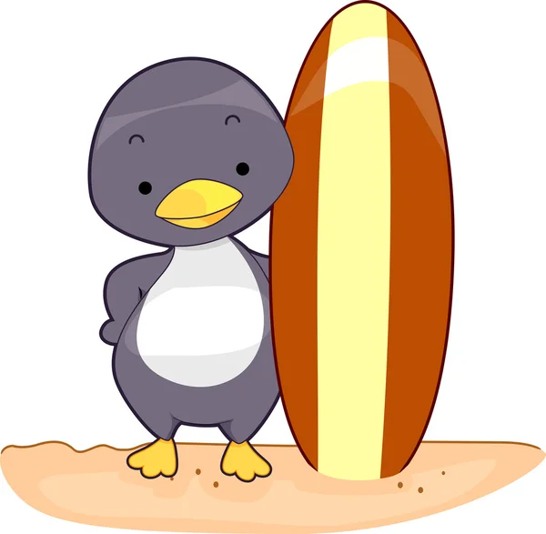 Πιγκουίνος surfer — Φωτογραφία Αρχείου
