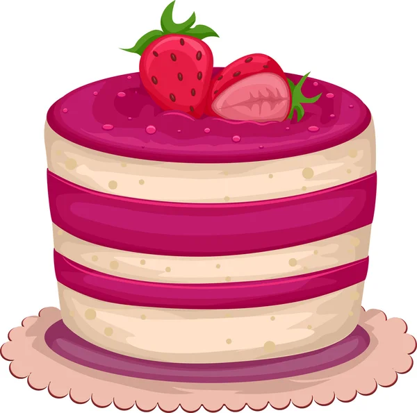Gâteau aux fraises — Photo