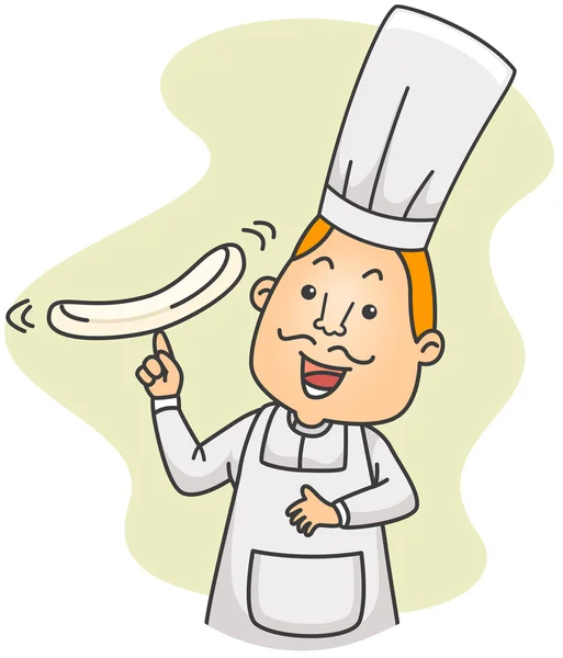 Шеф-кухар прийняття тісто — стокове фото