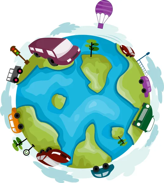 Globe Cars — Stock Photo, Image