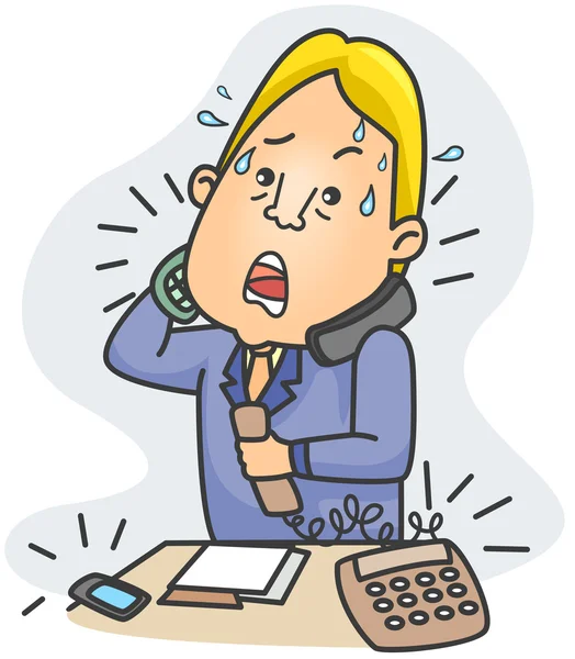 Businessman Answering Calls — Stock Photo, Image