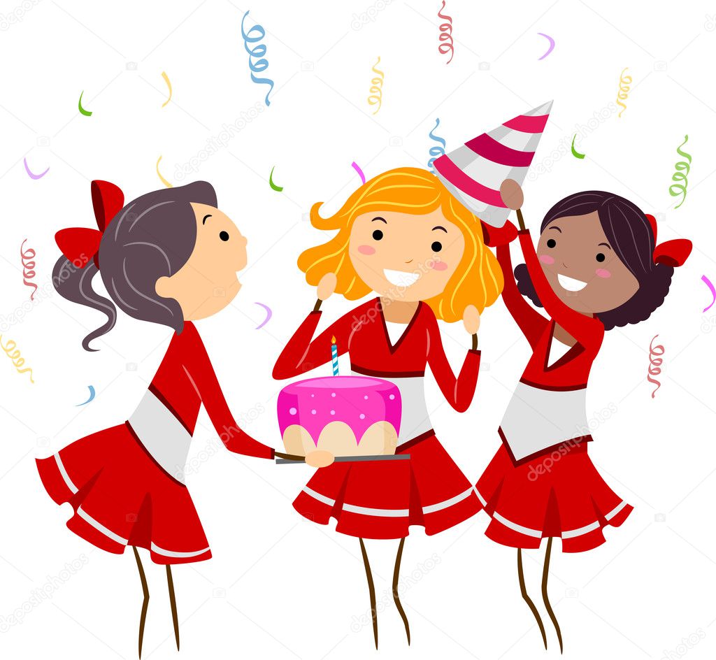 Cheerleading Party Stock Illustration by ©lenmdp #7601037