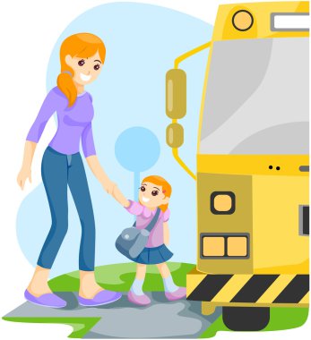 Mother and Daughter clipart