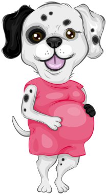 Pregnant Dalmatian clipart