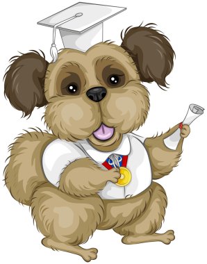 Dog Graduate clipart