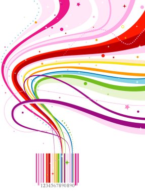 Abstract Rainbow Barcode clipart