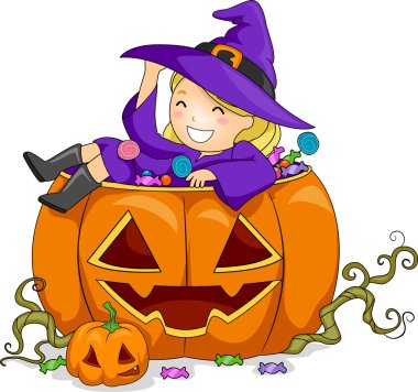 Pumpkin Girl clipart