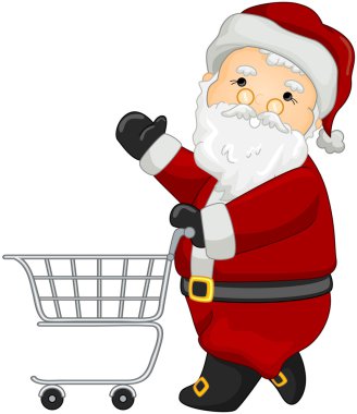 Santa Shopping clipart