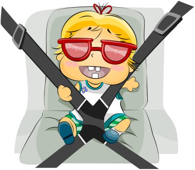 Baby on Road Trip clipart