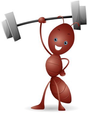 Weight Lifting Ant clipart