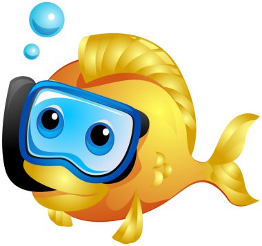 Fish Snorkeling clipart