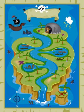 Treasure Map clipart