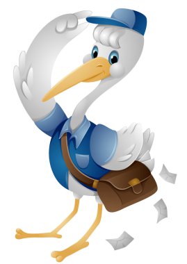 Stork Mailman clipart