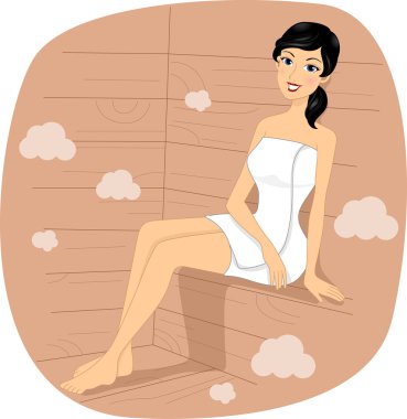 Sauna Girl clipart